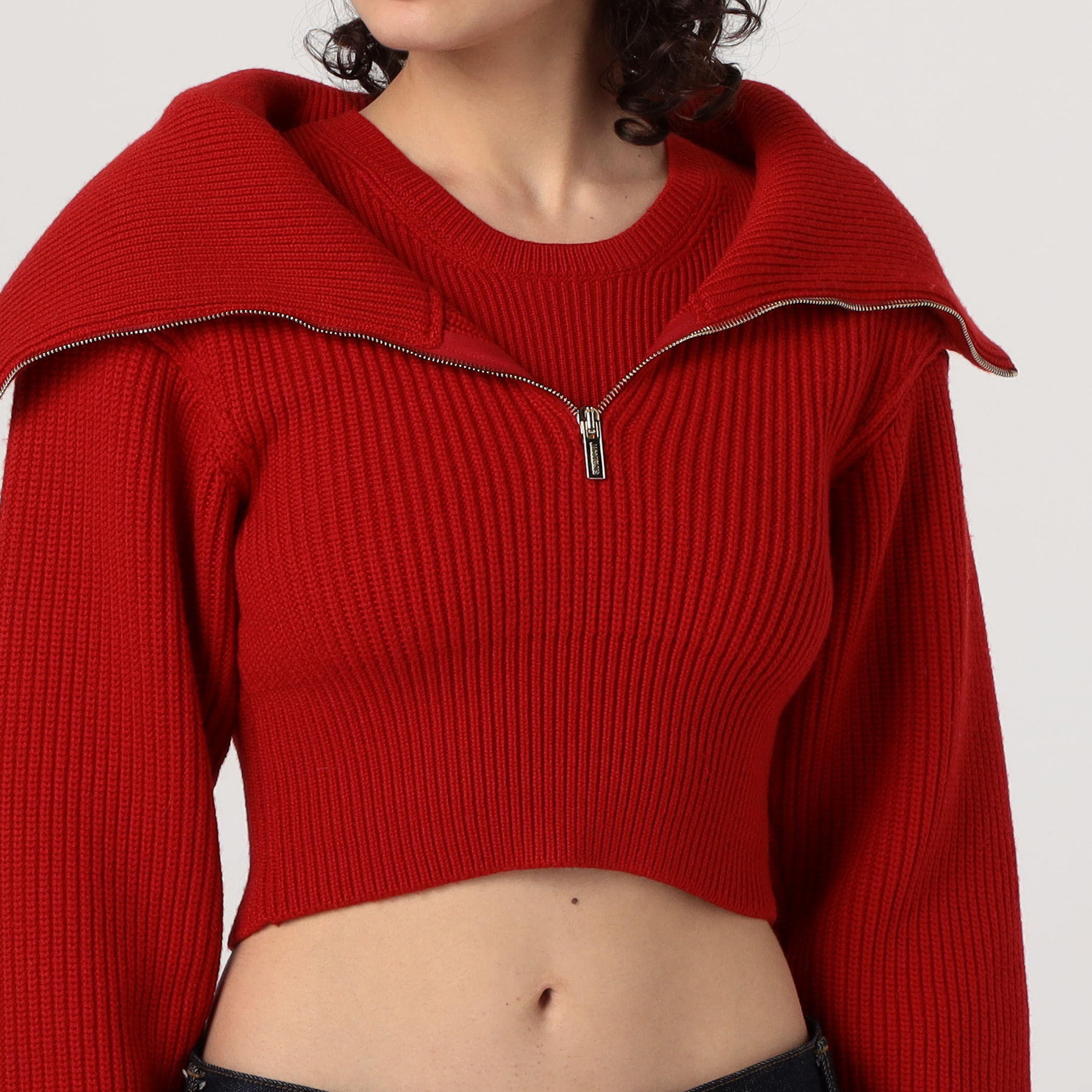 JACQUEMUS LA MAILLE RISOUL ハーフジップニット