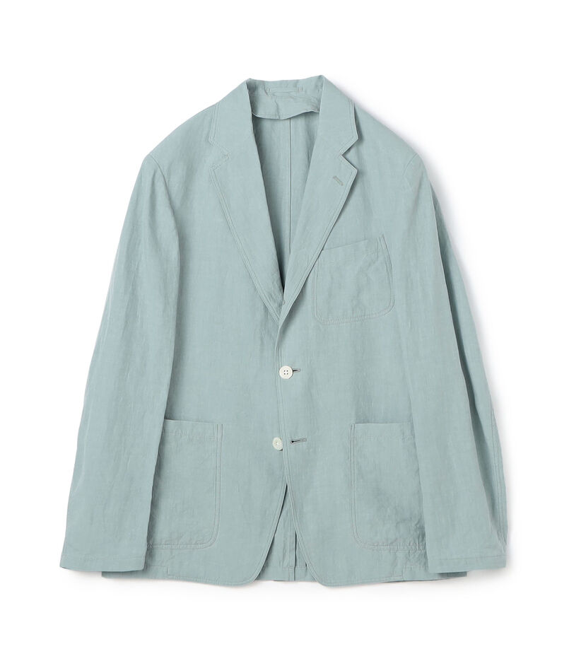 80リネン シングルブレステッド3Bジャケット