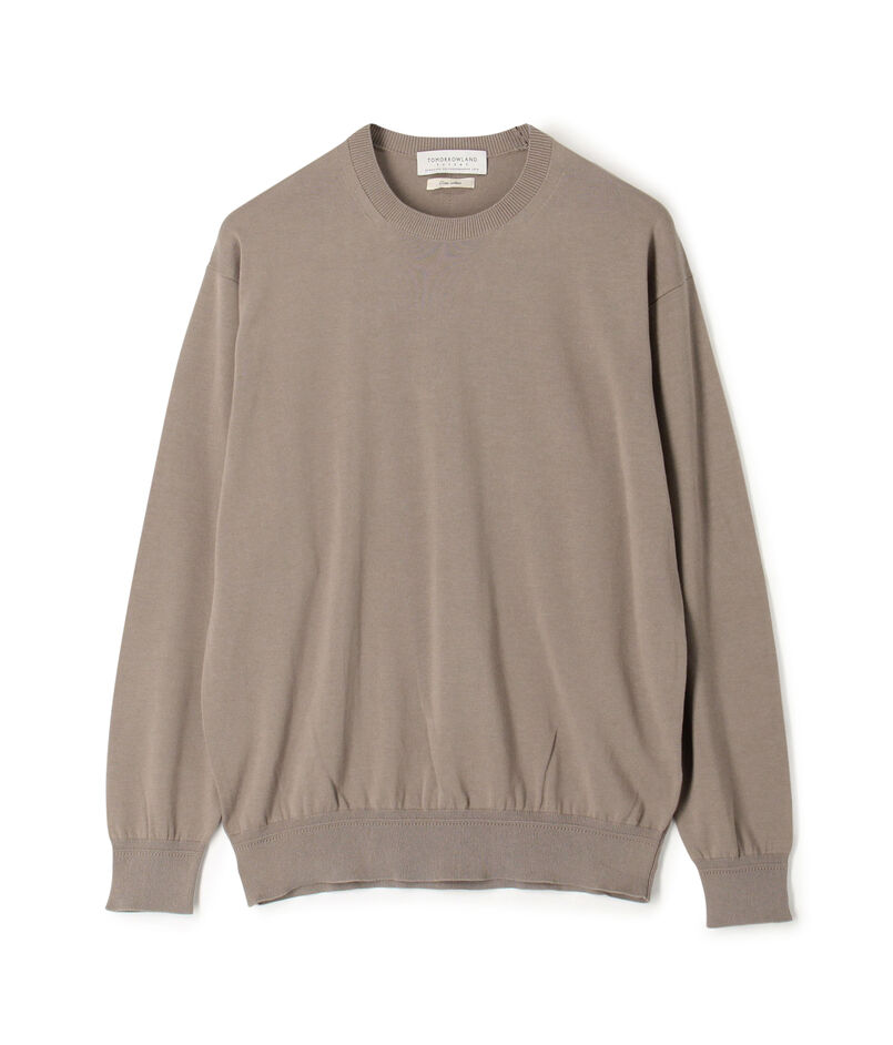 TOMORROWLAND tricot ギザコットン クルーネックプルオーバーニット