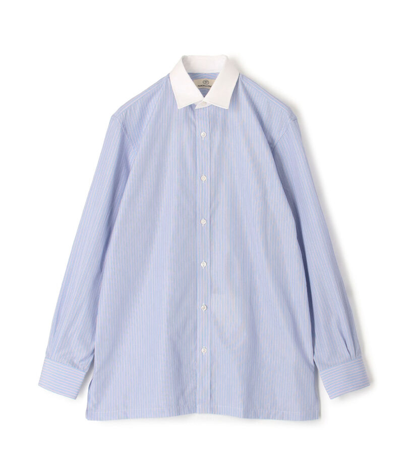 120/2コットンブロード クレリック ショートポインテッドレギュラーカラーシャツ
