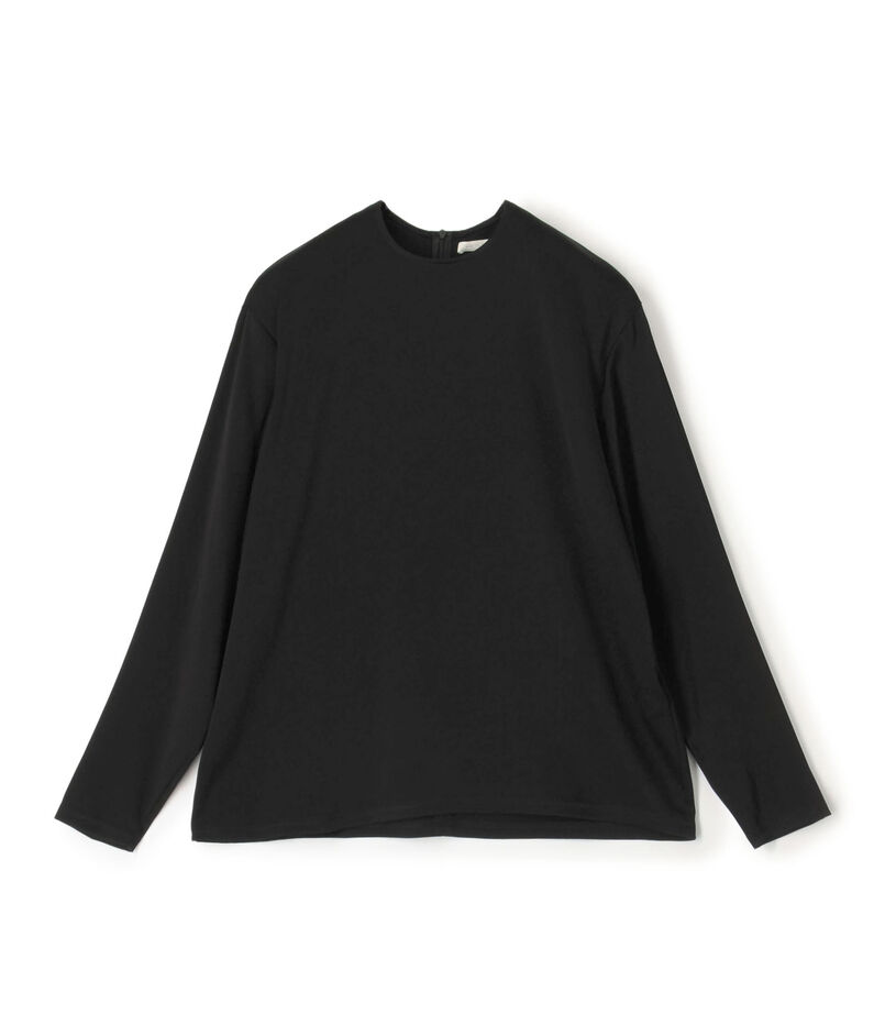 KANAKO SAKAI SATIN SHOULDER-PAD LONG SLEEVE T