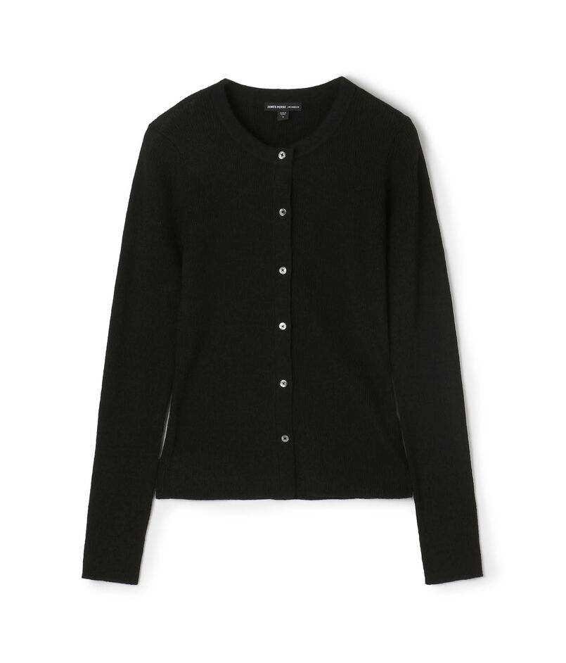 ストレッチリネン クルーネックカーディガン WYLP2598