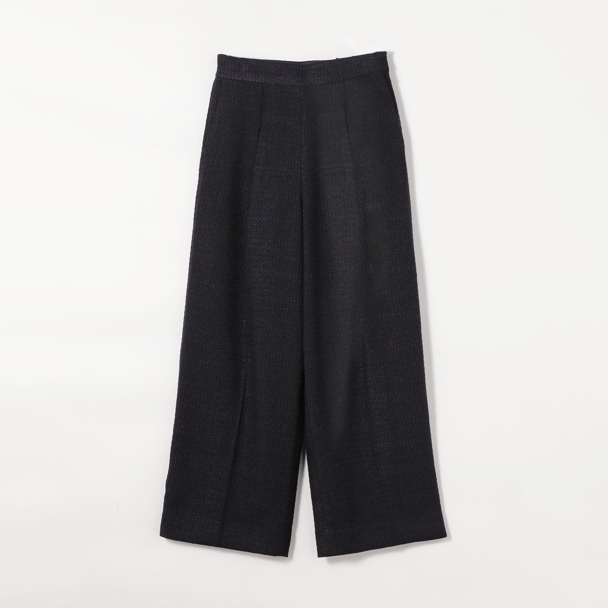 ライトファンシーツイード サスペンダーワイドパンツ