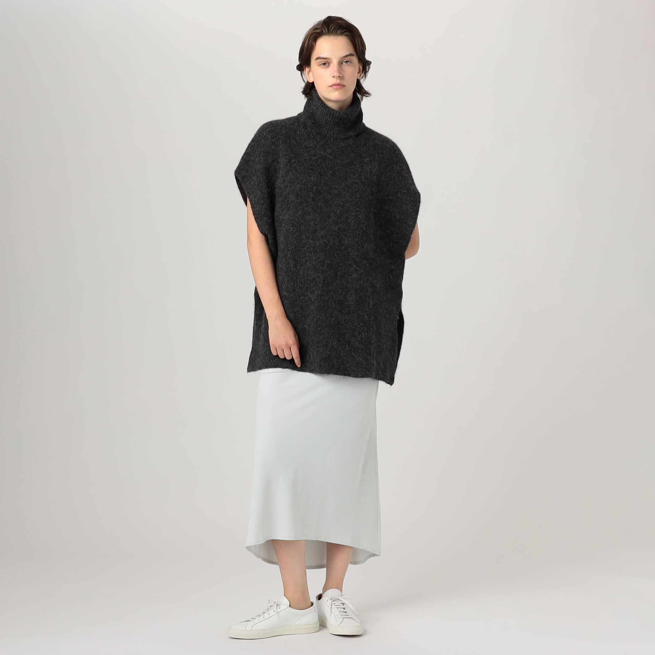 CHANELチュニックセーター ワッフルニット ファネルネックチュニック WWAS3056