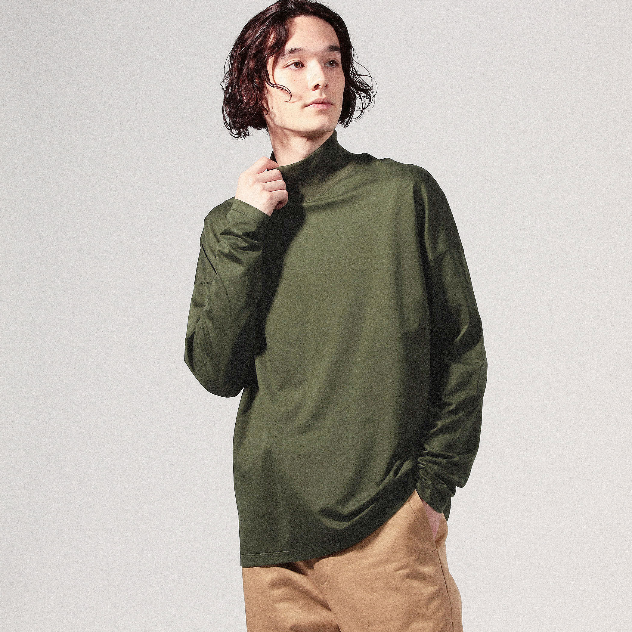 CABaN セーター ニット コットンカシミヤワッフル モックネック