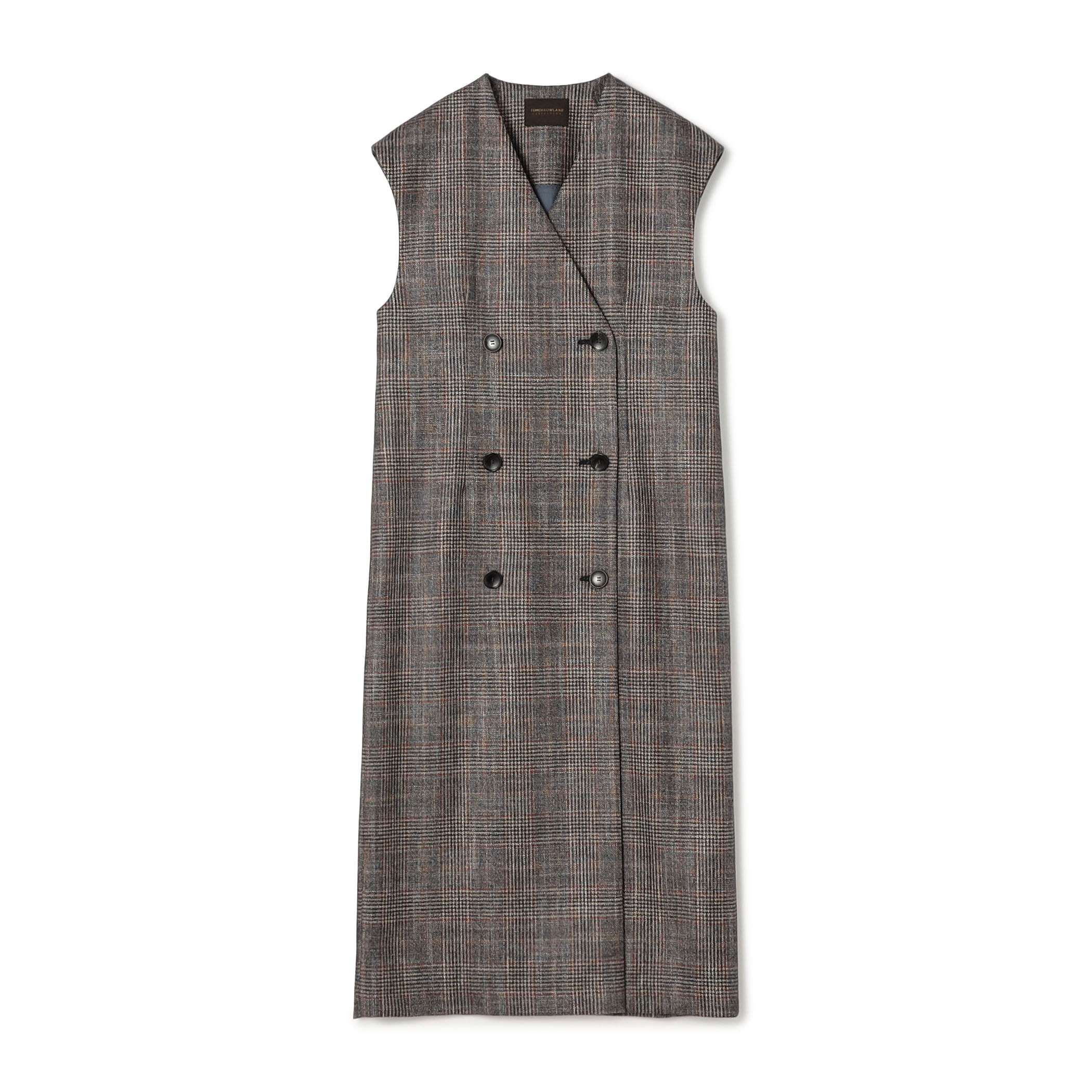 SILK AIR GLEN CHECK ジレワンピース｜トゥモローランド 公式通販