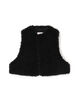HYKE FAUX SHEARLING CROPPED VEST クロップドベスト