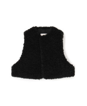 HYKE FAUX SHEARLING CROPPED VEST クロップドベスト