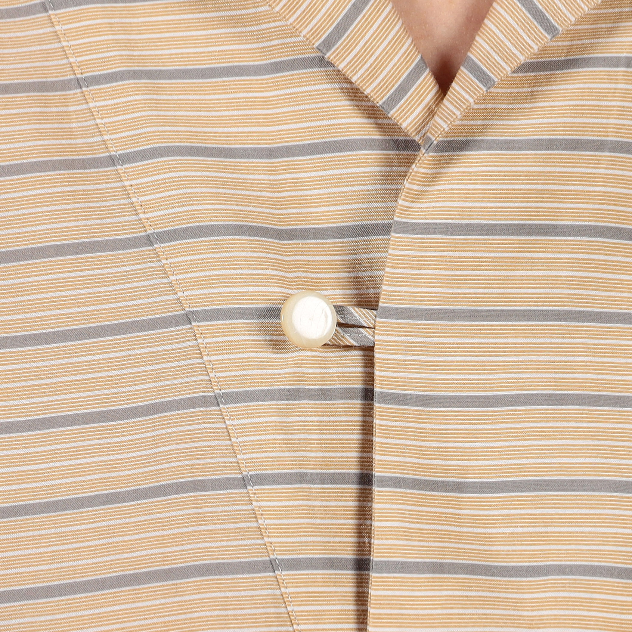 □セルロールポリエステル スキッパー プルオーバーシャツ