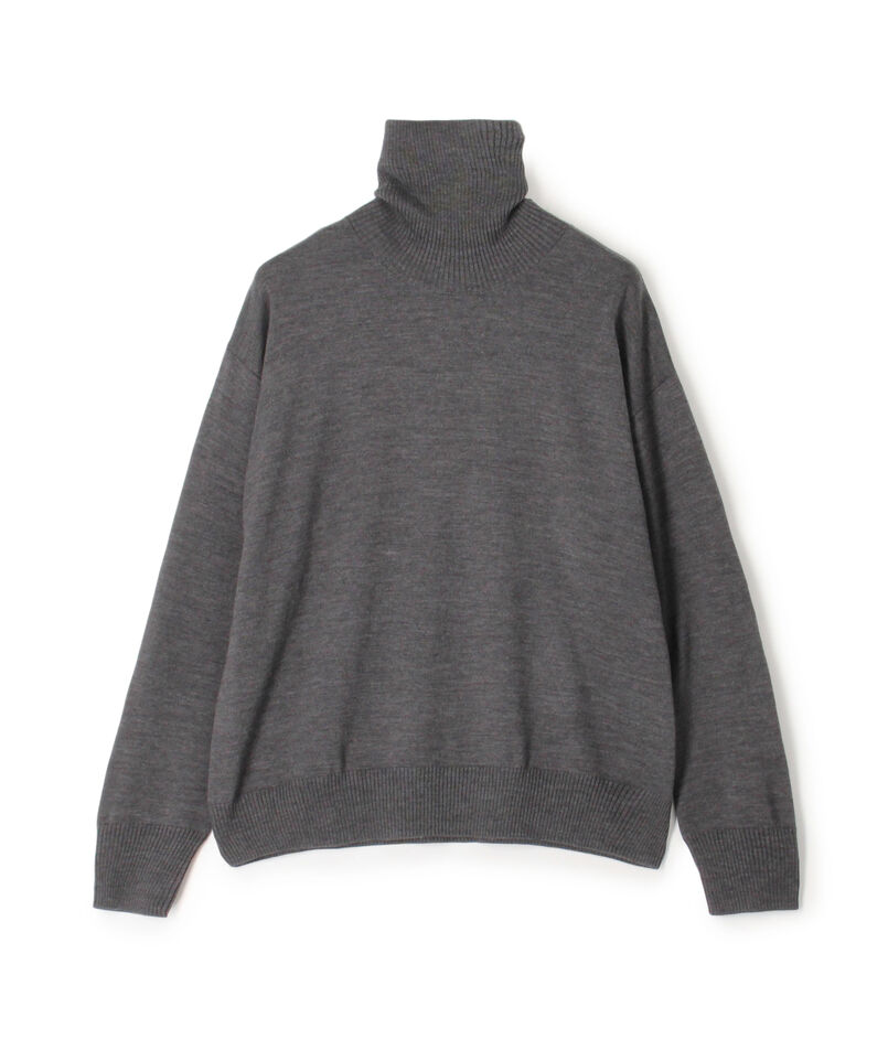 ウーステッドウール タートルネックプルオーバー