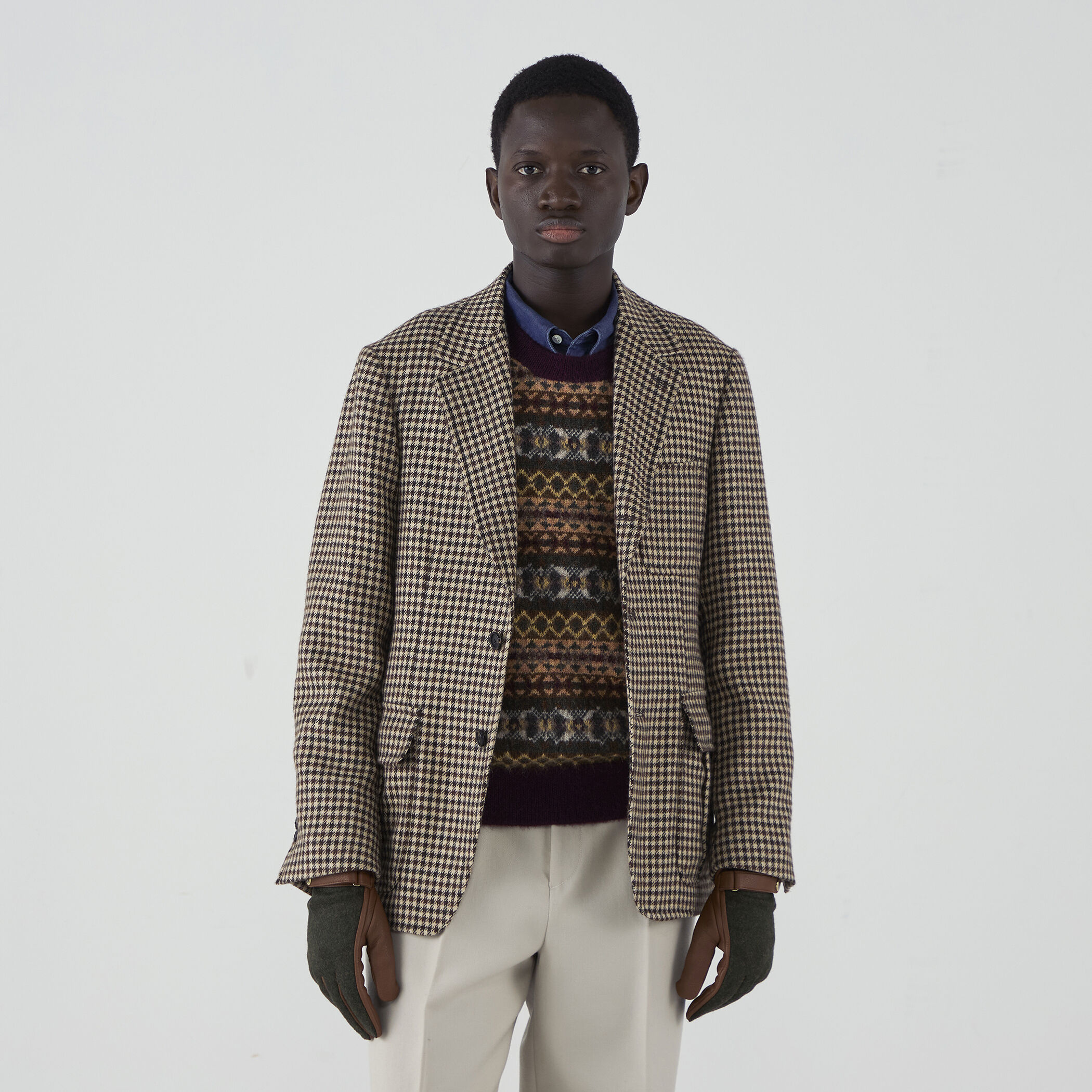 ベビーアルパカツイード ハンティングジャケット DORMEUIL