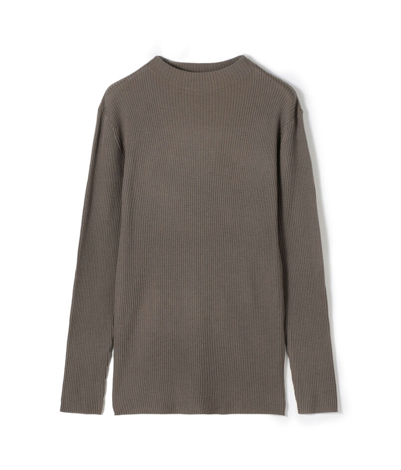 プルミエールウールリブ ボトルネックプルオーバー