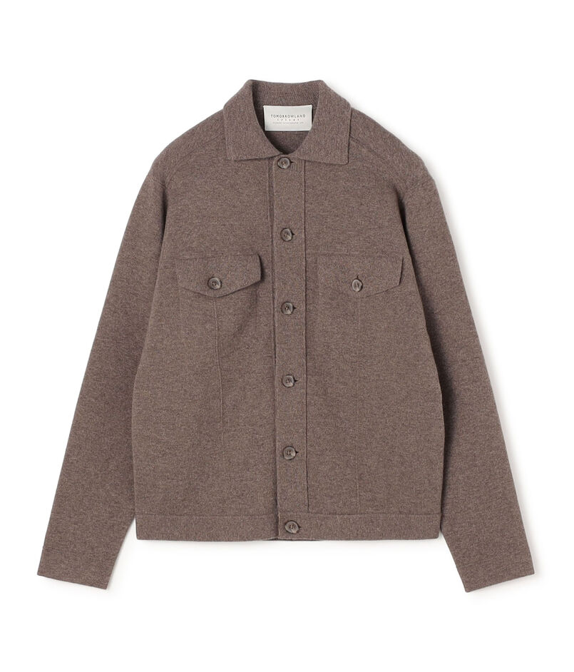 【WEB先行予約】TOMORROWLAND tricot ウールカシミヤ ミラノリブ ニットブルゾン