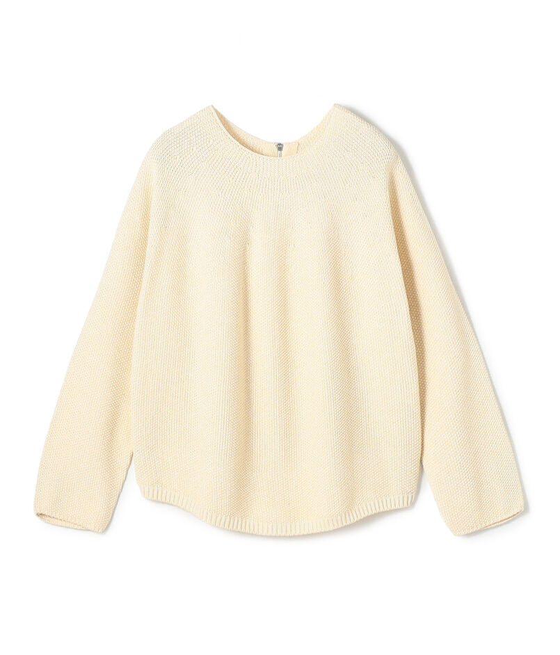 コットンカノコ バックジッププルオーバー