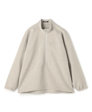 ウールカシミヤフリース ハーフジッププルオーバー