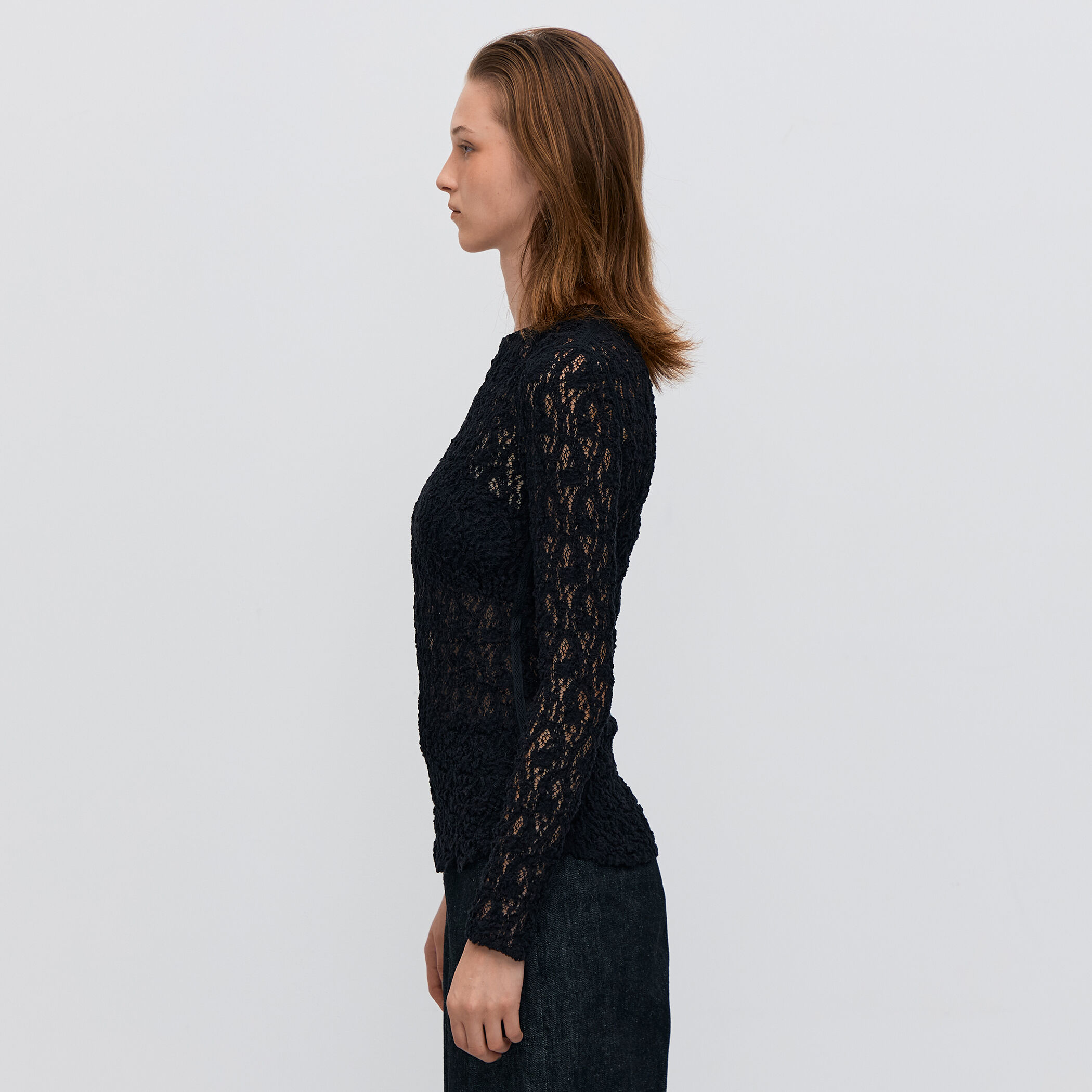 ストレッチレース ロングスリーブプルオーバー｜トゥモローランド 公式通販