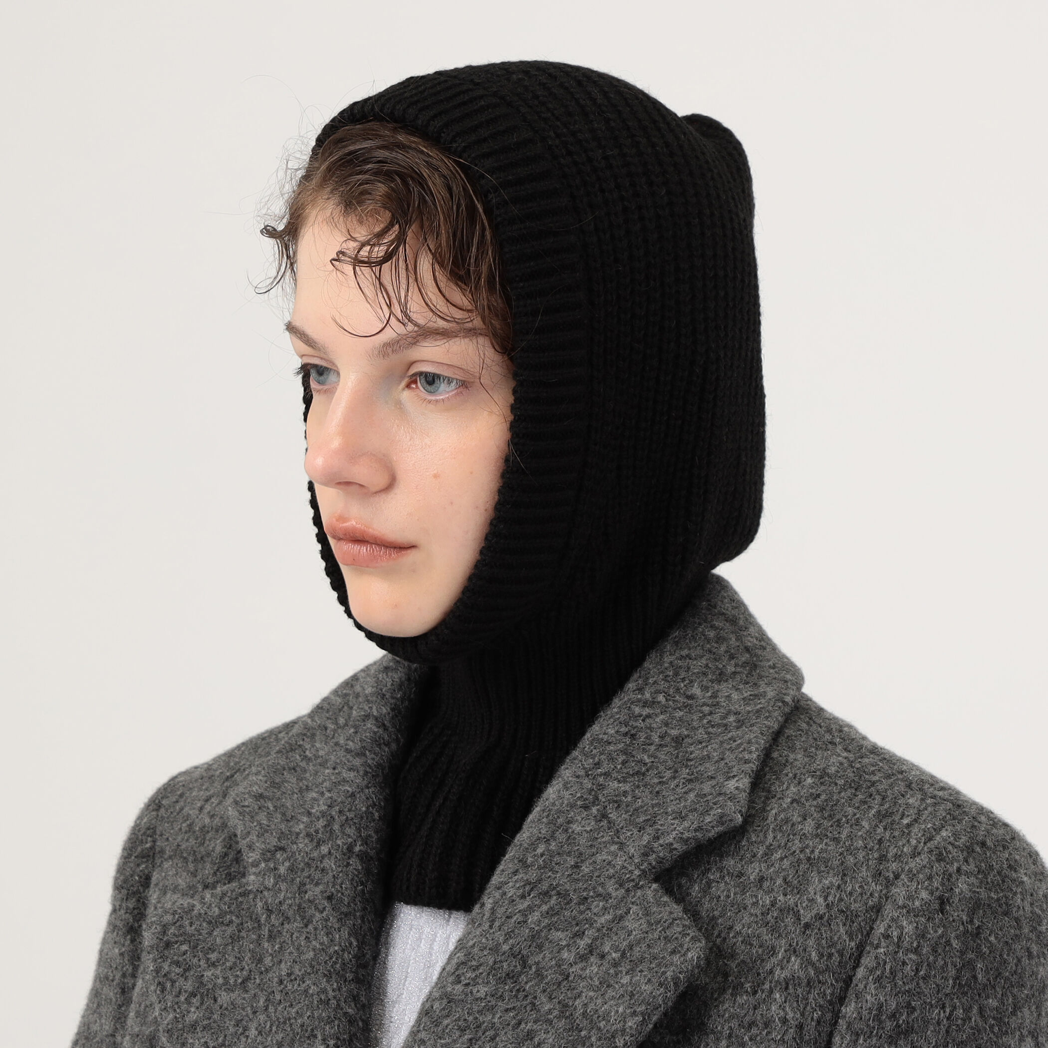 【新品】lemaire hood バラクラバ　ニット　フード　黒　Sサイズ LEMAIRE HOOD｜トゥモローランド 公式通販