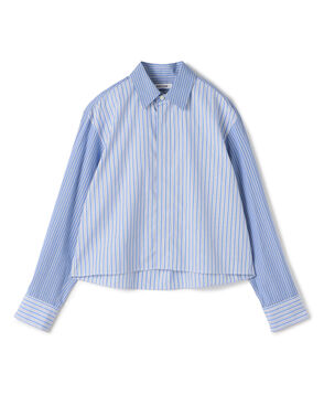 THOMAS MASON ストライプ クロップドシャツ