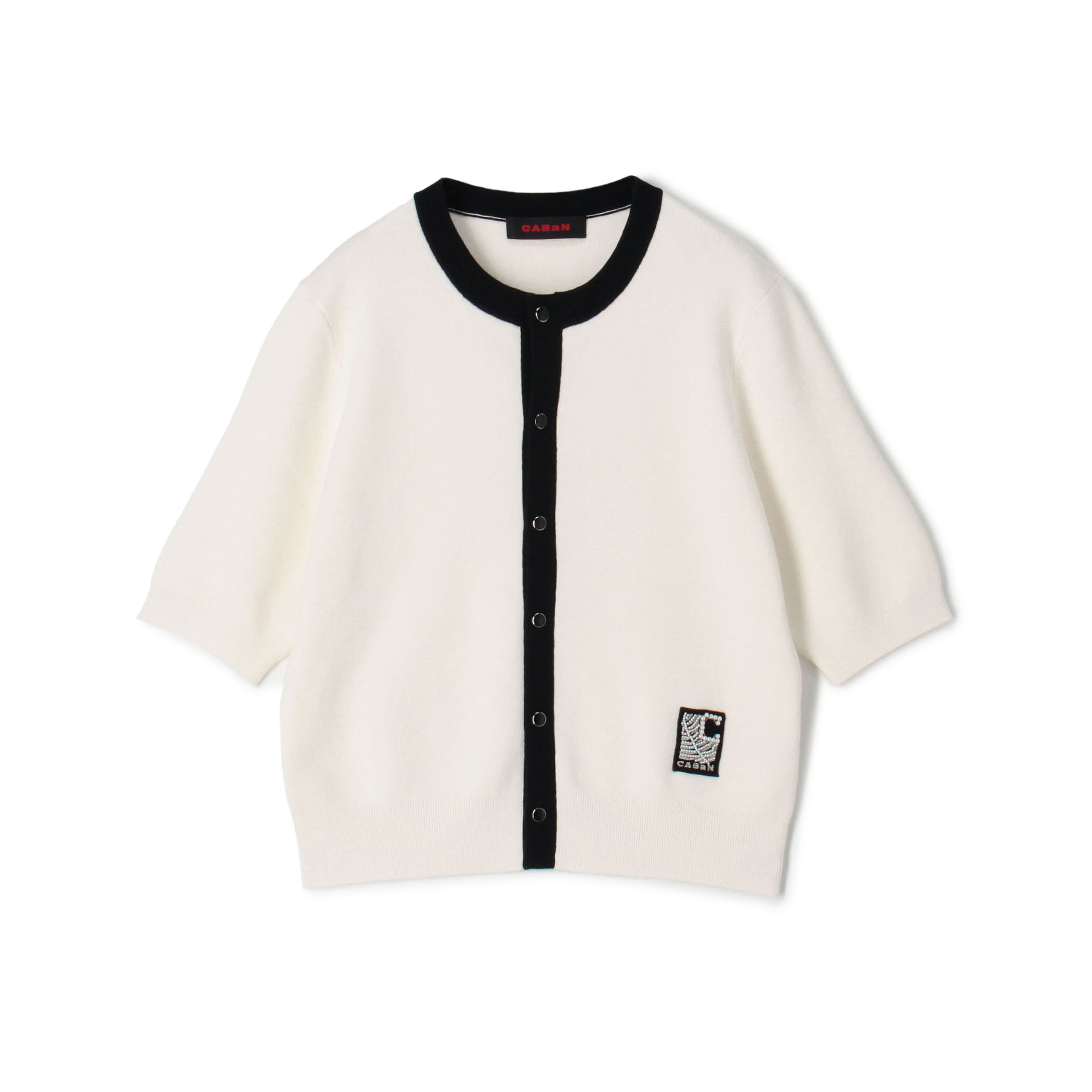 CABaN コットンカシミヤ バイカラーハーフスリーブカーディガン｜トゥモローランド 公式通販