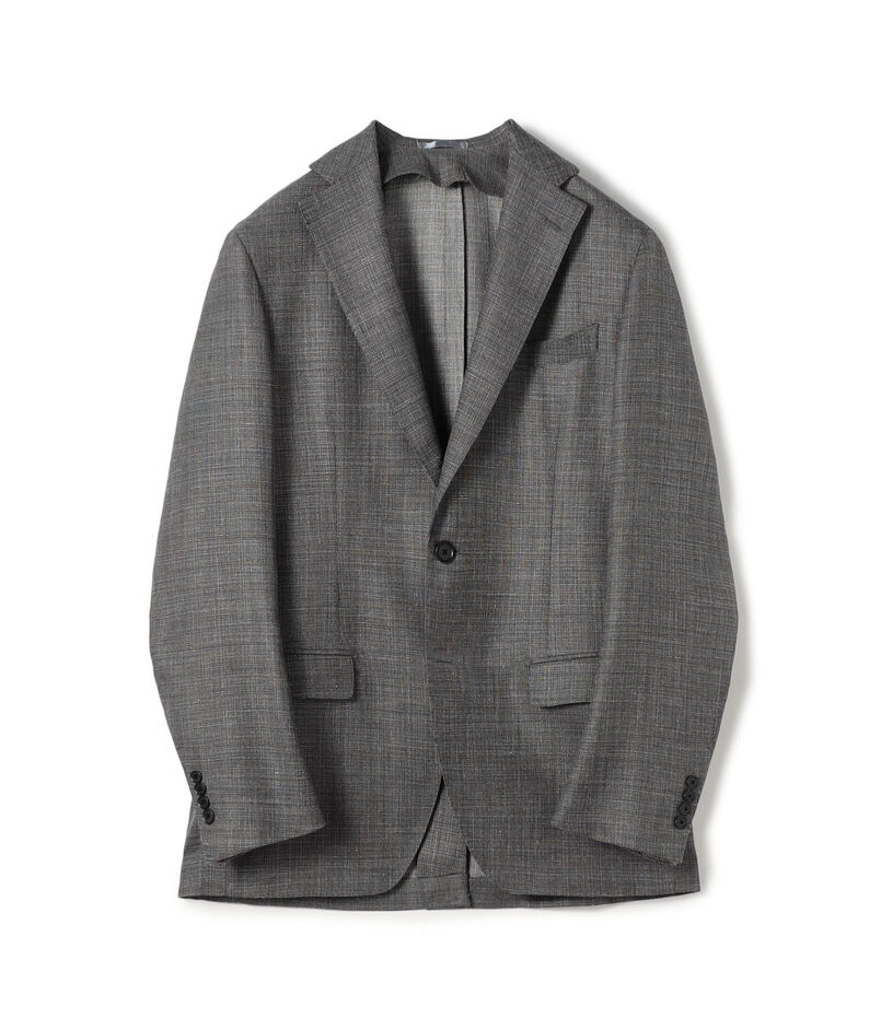 SUMMER TIME ウールシルクリネン シングルブレステッド 2Bジャケット LORO PIANA