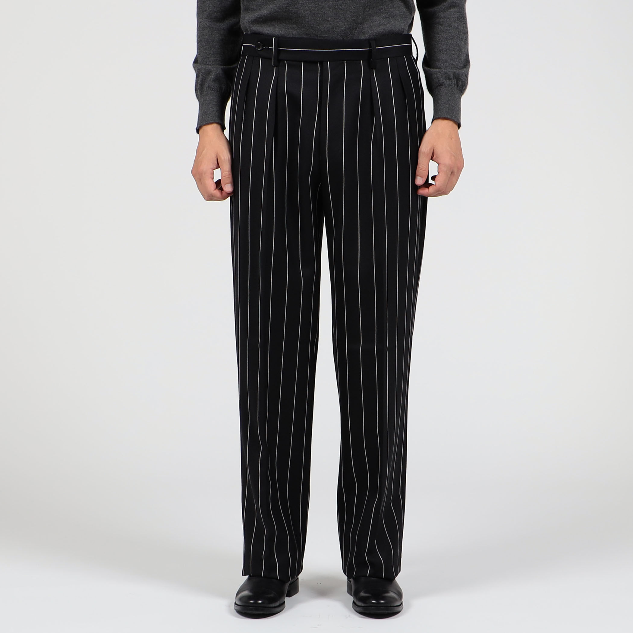 ウール ストライプ ダブルブレステッド6Bスーツ Royal11