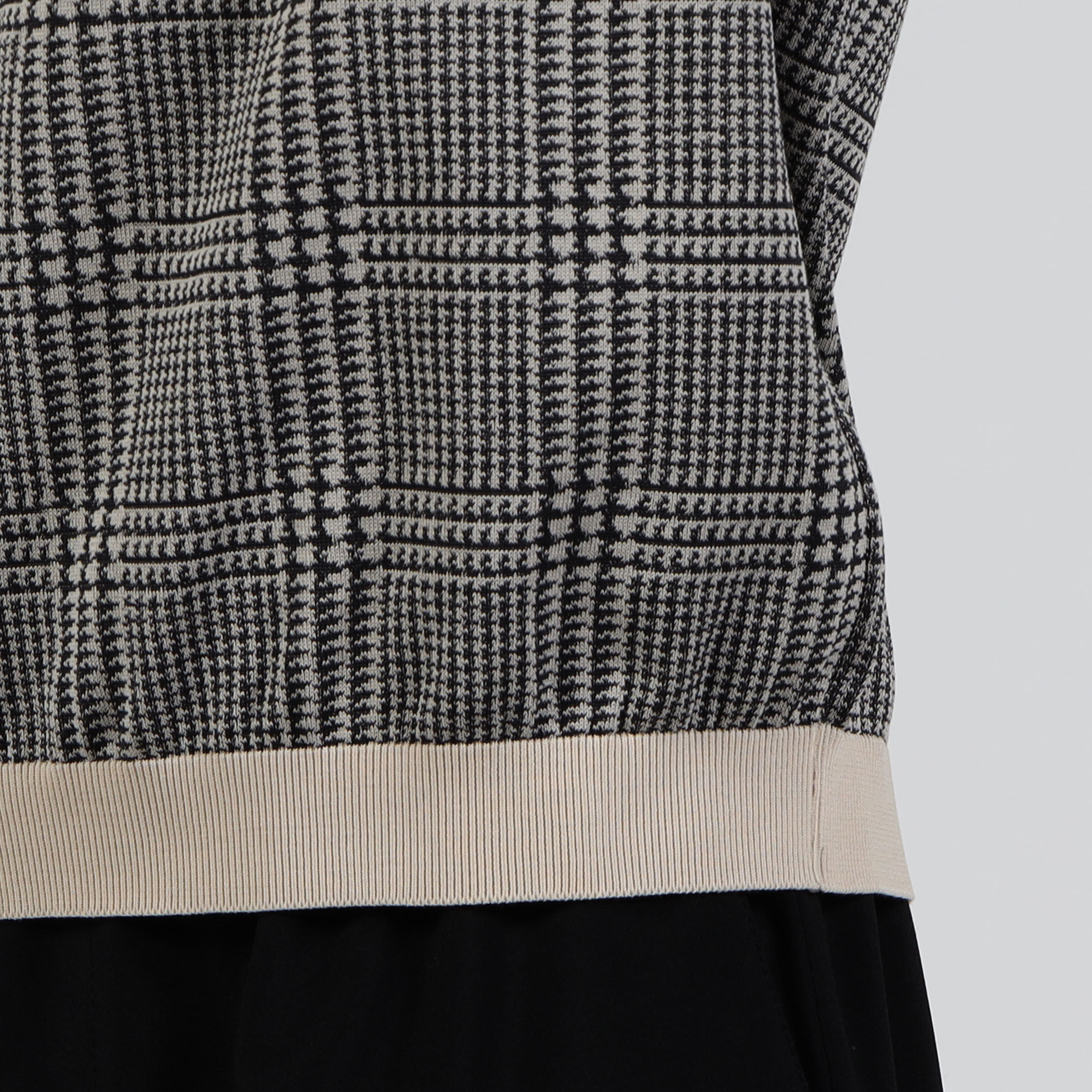 TOMORROWLAND tricot チェック柄 コットンハーフスリーブ ニット