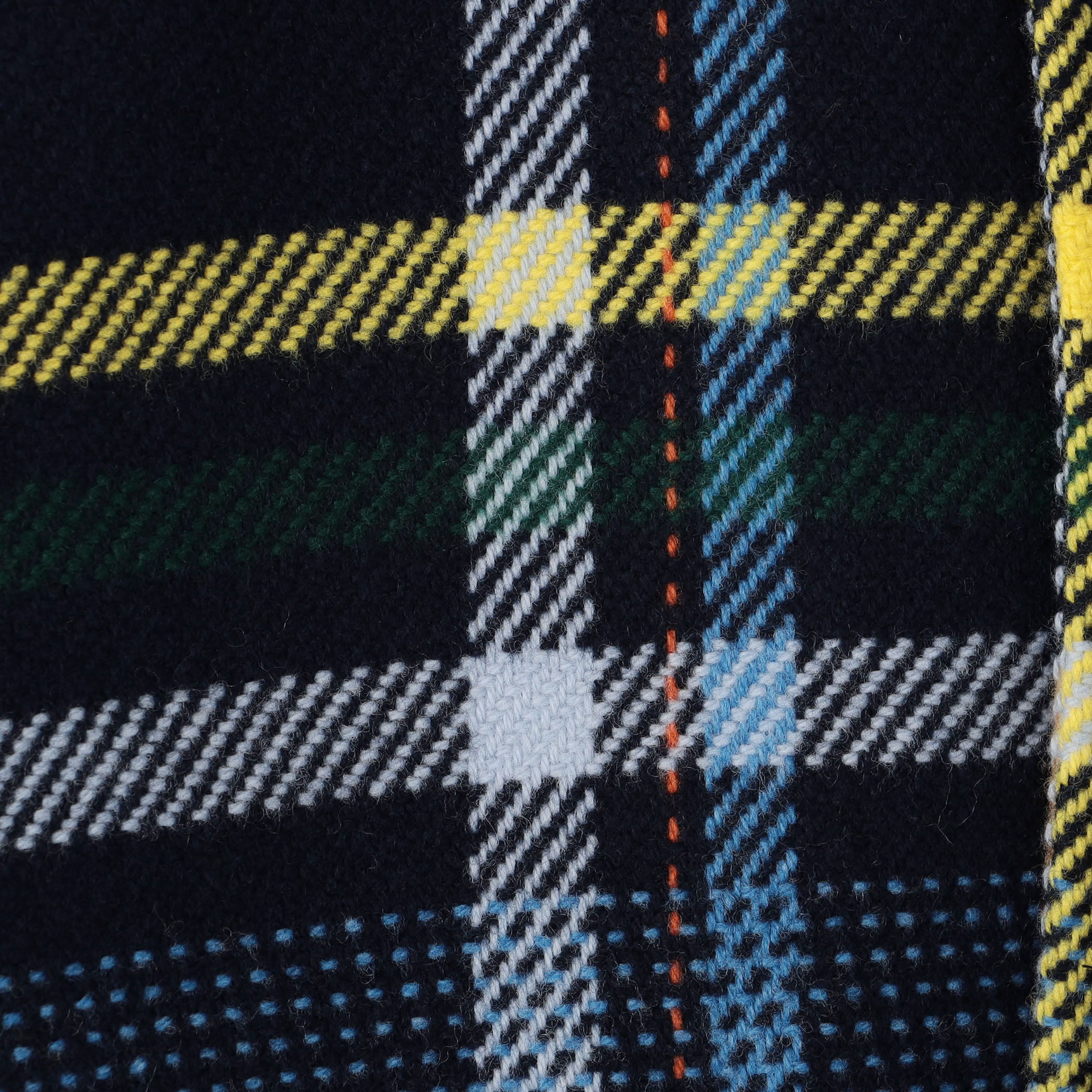 ウールカシミヤ パネルチェック ショートブルゾン