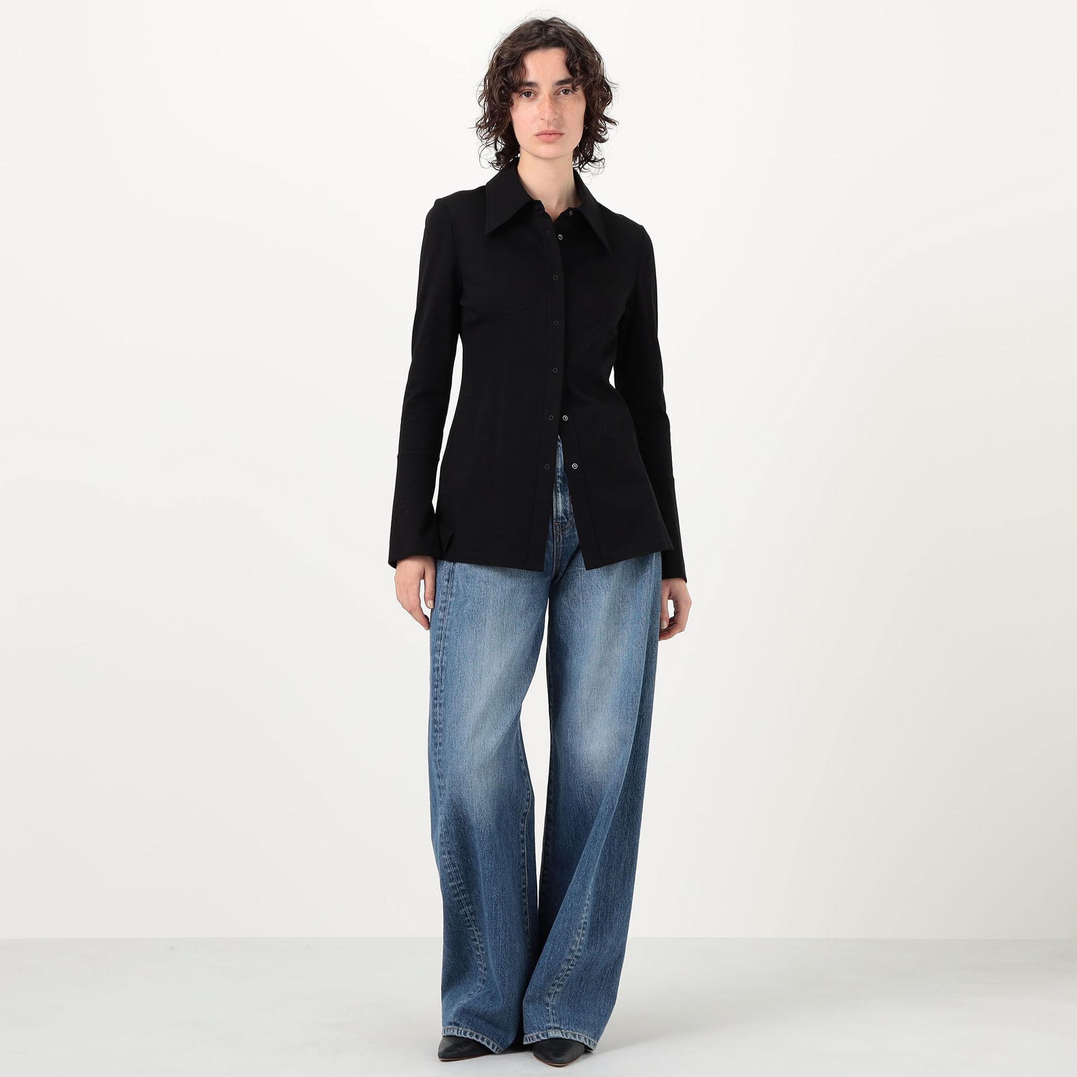 Mame Kurogouchi Cotton Jersey Shirt｜トゥモローランド 公式サイト