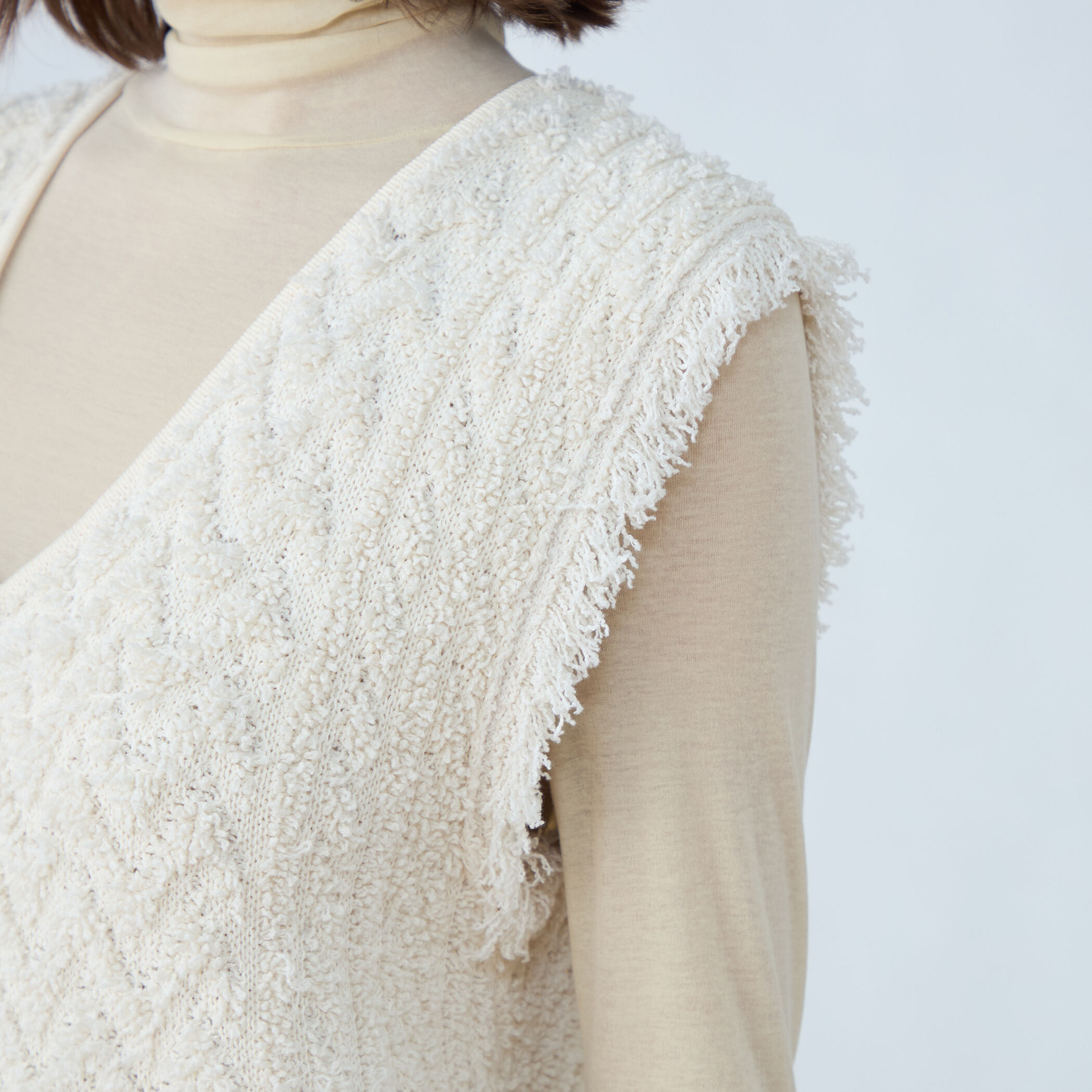 パイルジャカード Vネックベスト｜トゥモローランド 公式通販