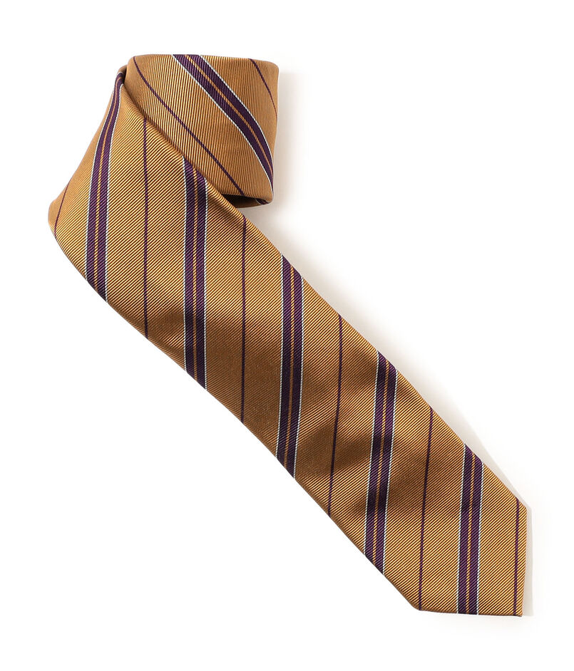 TOMORROWLAND シルク レジメンタルストライプナロータイ