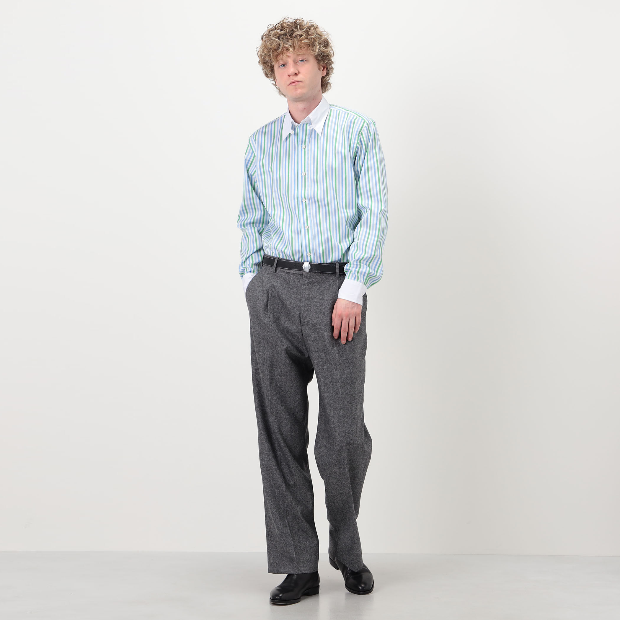 EASTMOND APPAREL コットン タブカラー ロングスリーブクレリック