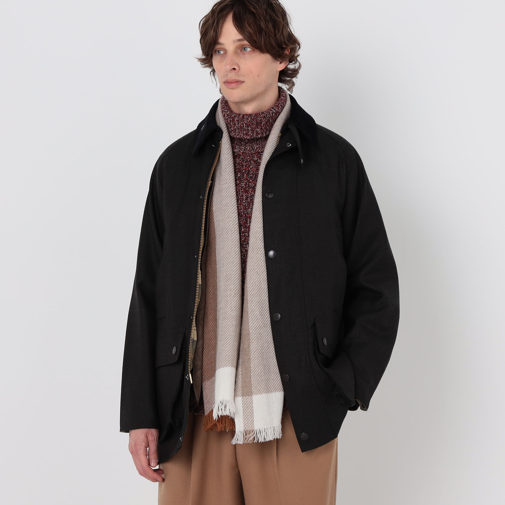 WEB先行予約・別注】Barbour CL BEAUFORT 3WAY ウールブルゾン