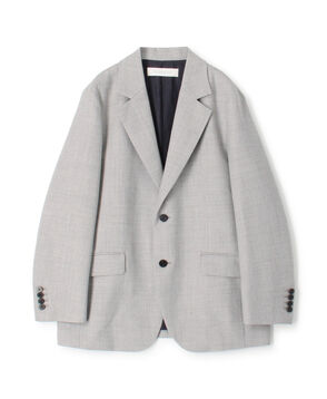 ウーステッドフラノ ボックスシルエットジャケット
