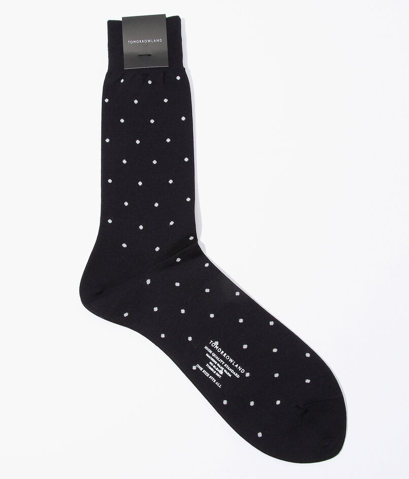 TOMORROWLAND コットンナイロン ドットソックス
