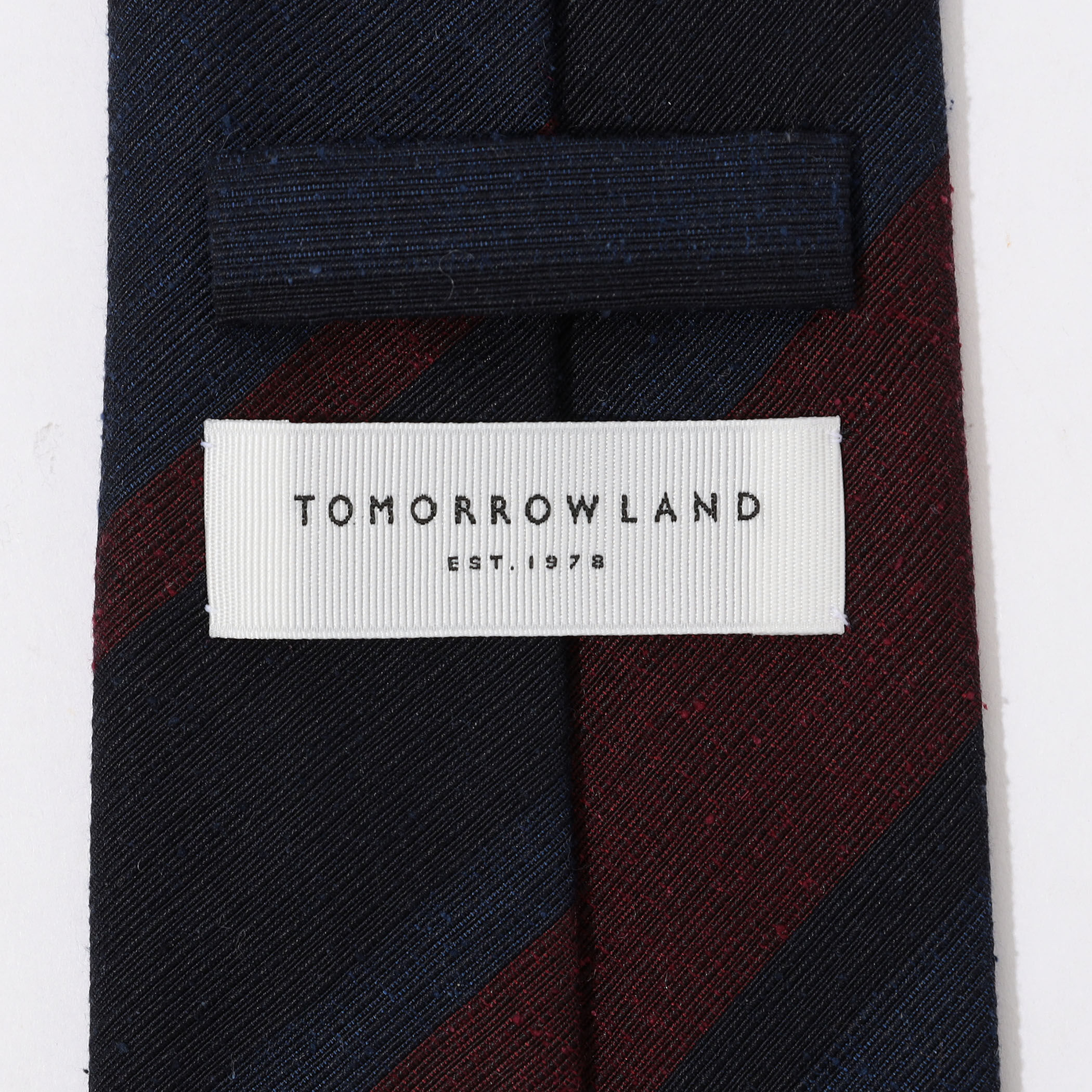 TOMORROWLAND シルクシャンタン レジメンタルストライプ ネクタイ