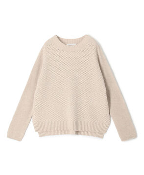 リネンウールバスケット クルーネックプルオーバー