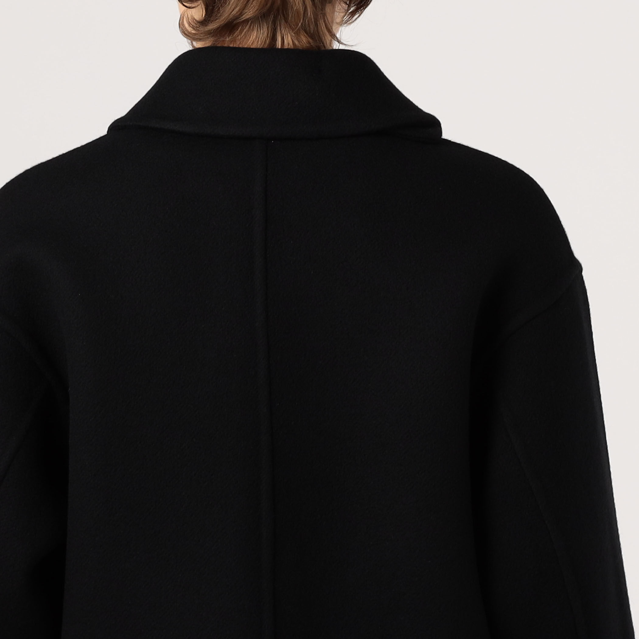 HYKE ピーコート ダークネイビー Size2 ハイク HYKE ダッフルコート ロングコート ネイビー 紺 日本製 S
