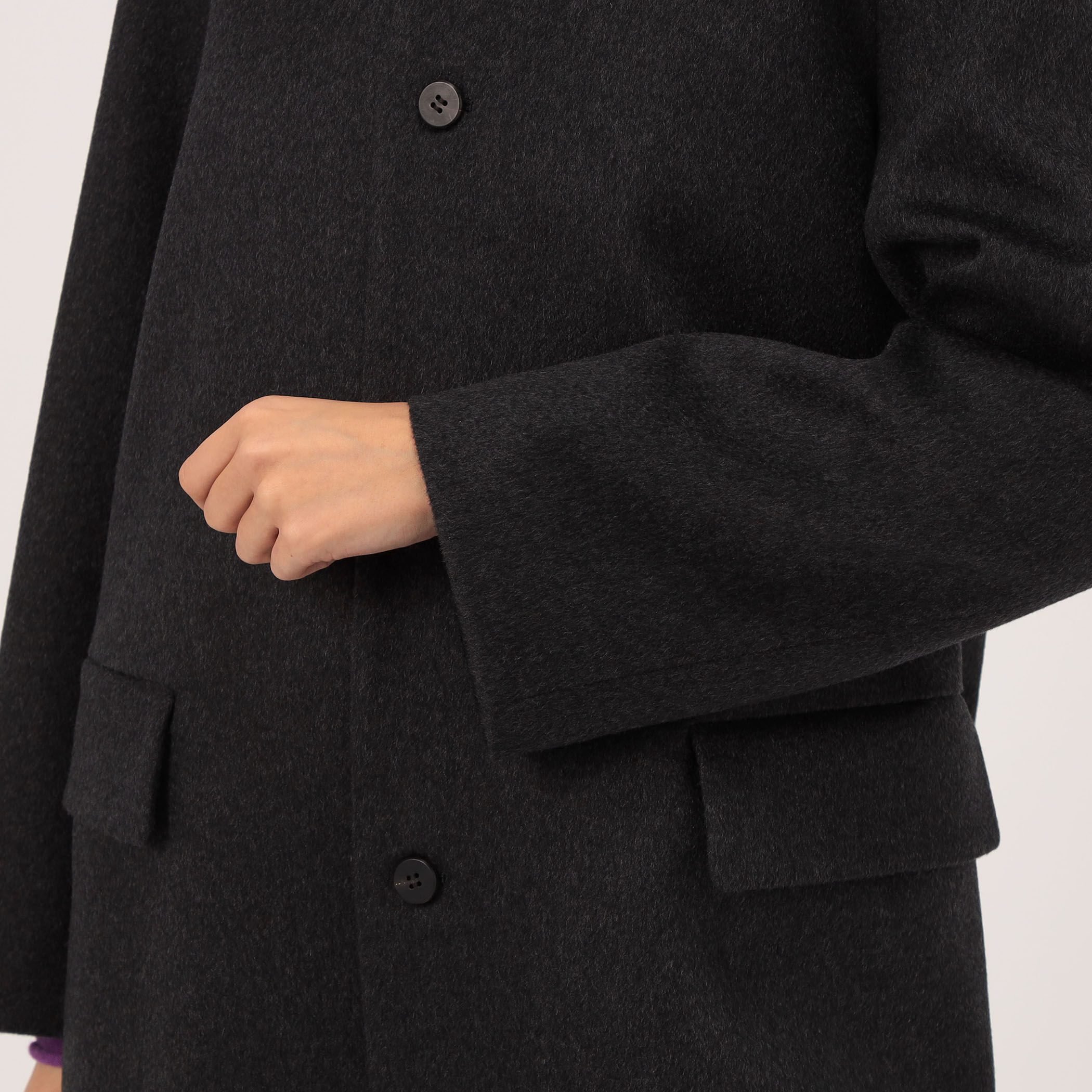 カシミヤビーバー クルーネックロングコート｜トゥモローランド 公式通販