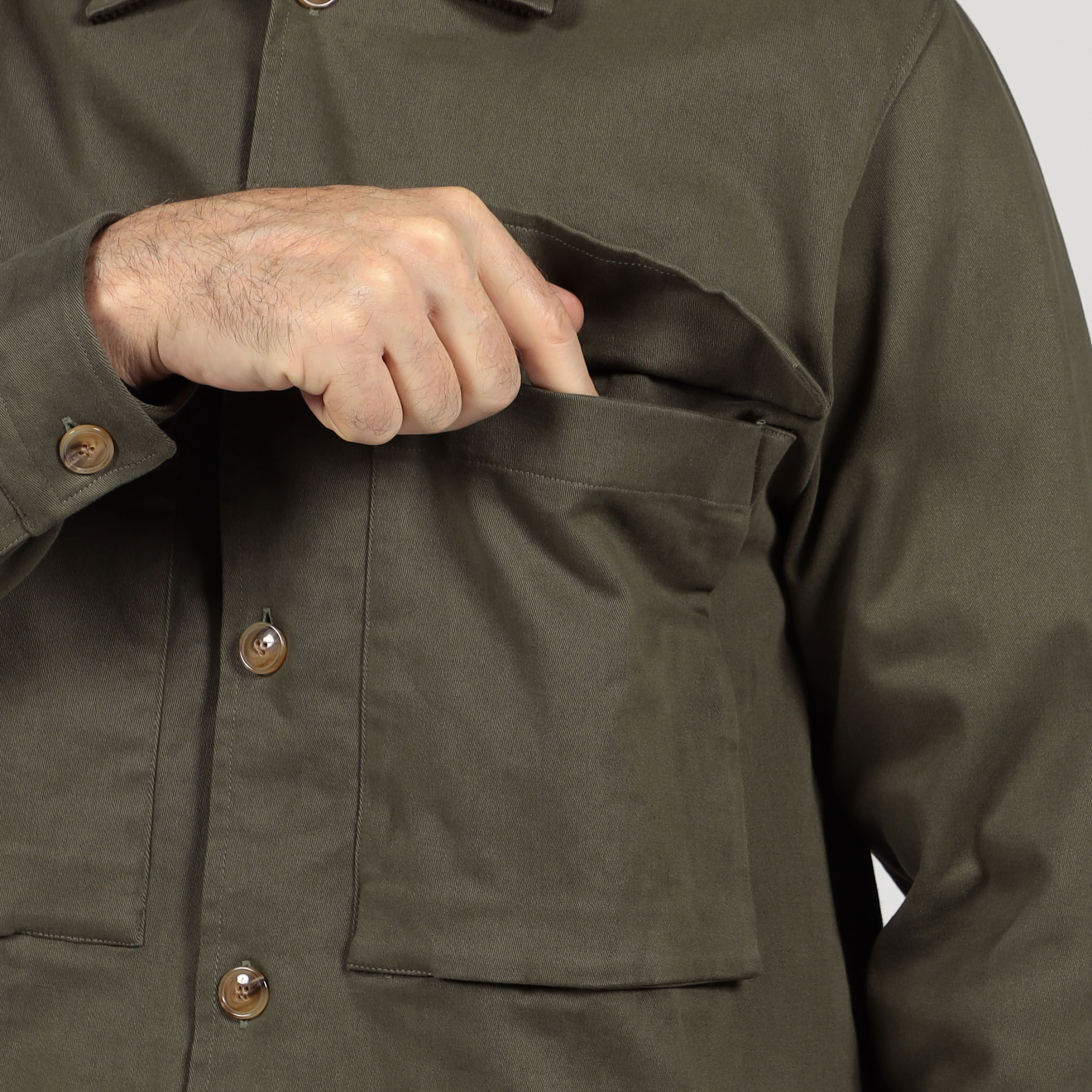 別注】GUY ROVER コットンツイル オーバーシャツ