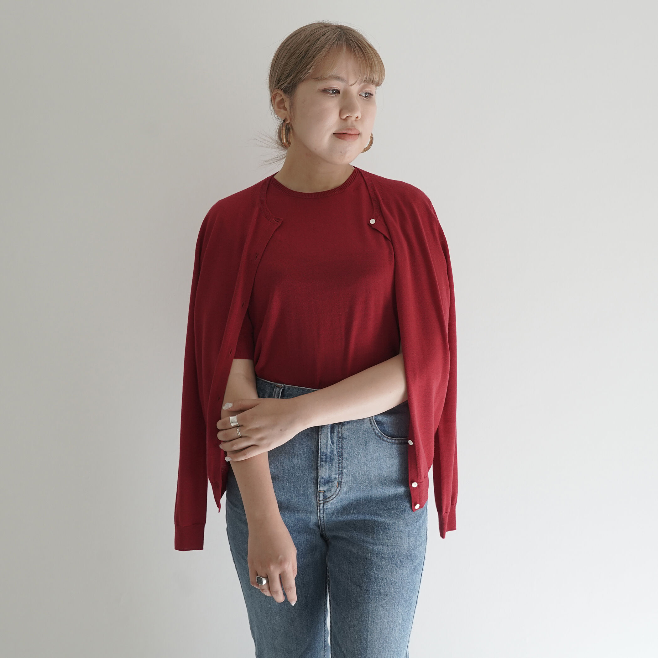 やよいトゥモローランド★赤コート★BALLSEY スーパーファインウール クルーネックプルオーバー｜トゥモローランド