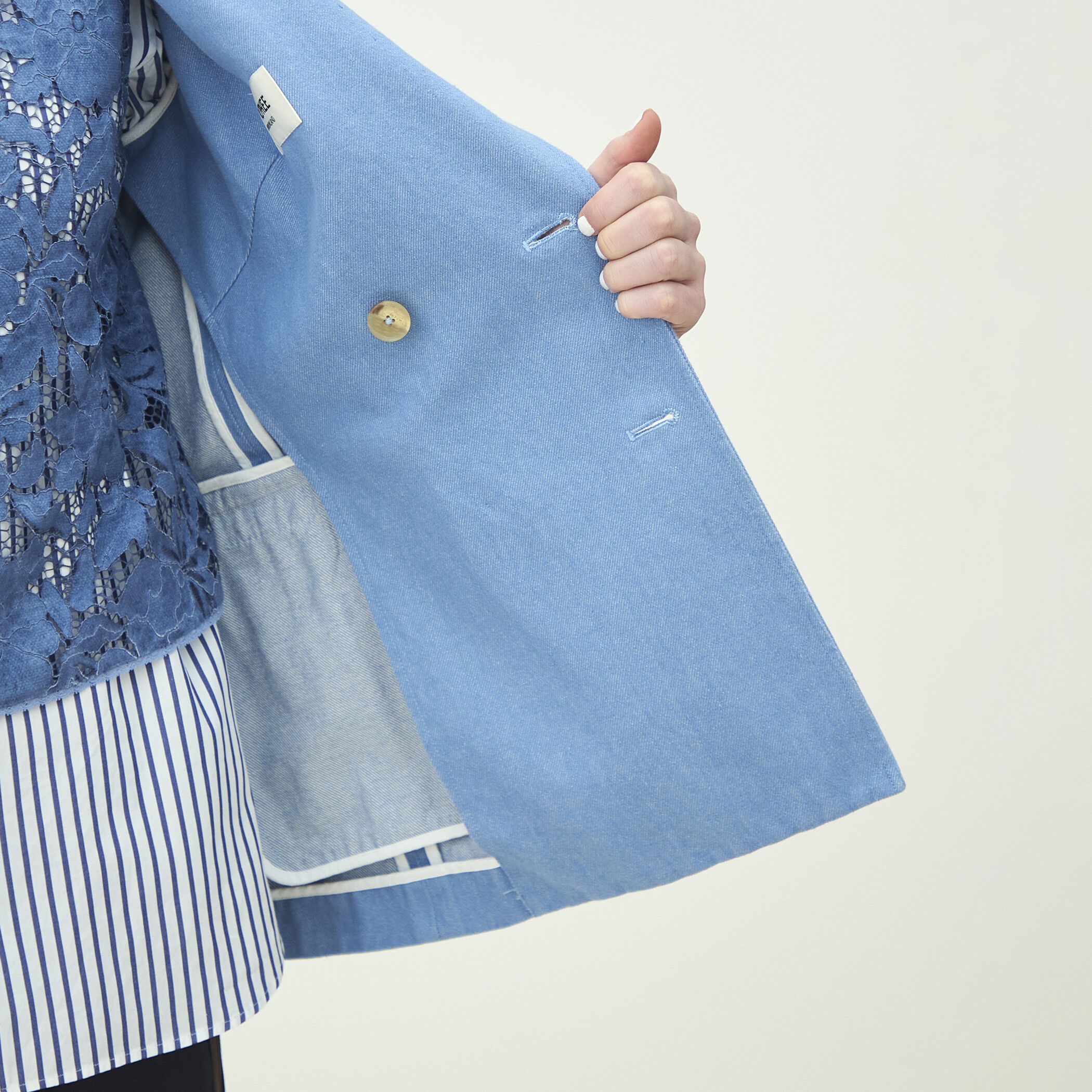 □リアクティブデニム ダブルブレストジャケット｜トゥモローランド