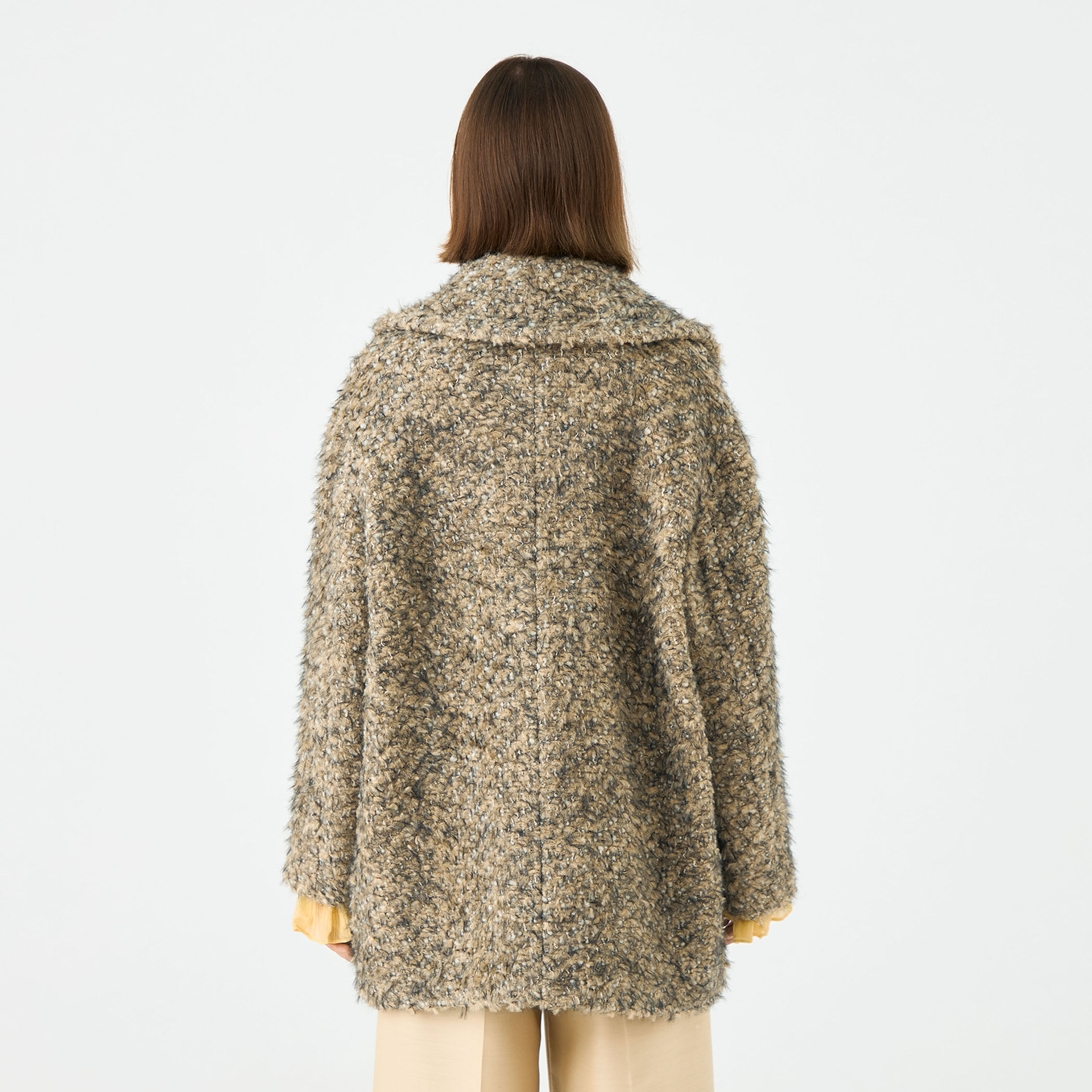 MACPHEE トゥモローランド　ベージュ ウールコート 36 MACPHEE トゥモローランド ベージュ ウールコート 36 パイル