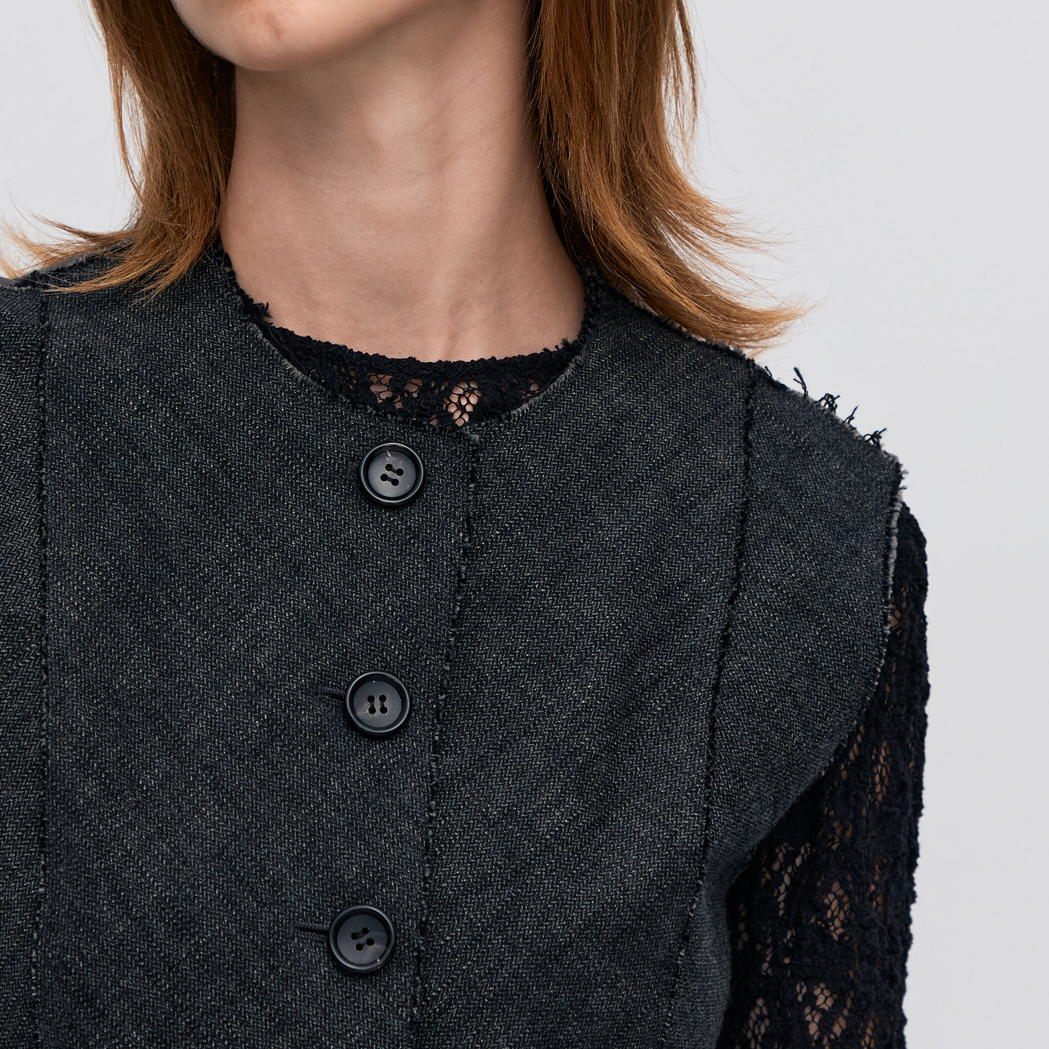 ヘリンボーンツイード カットオフコンビベスト｜トゥモローランド 公式通販