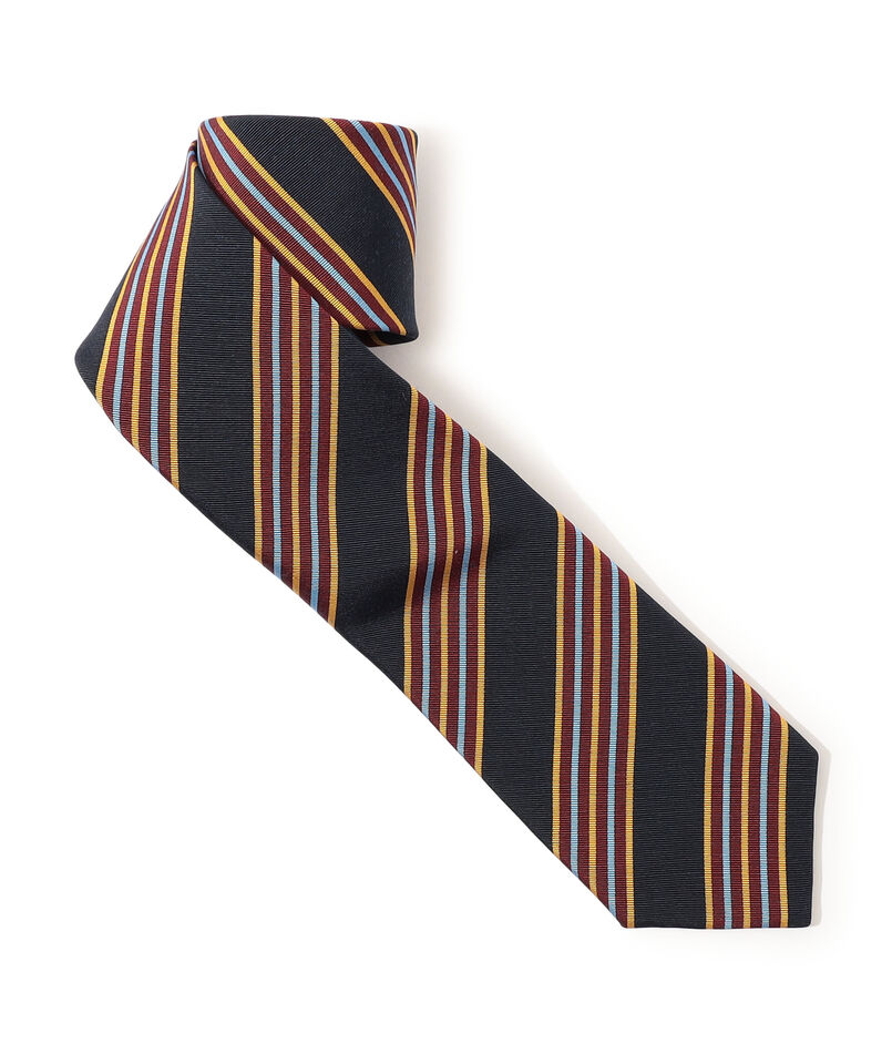 Atkinsons アイリッシュポプリン レジメンタルストライプネクタイ