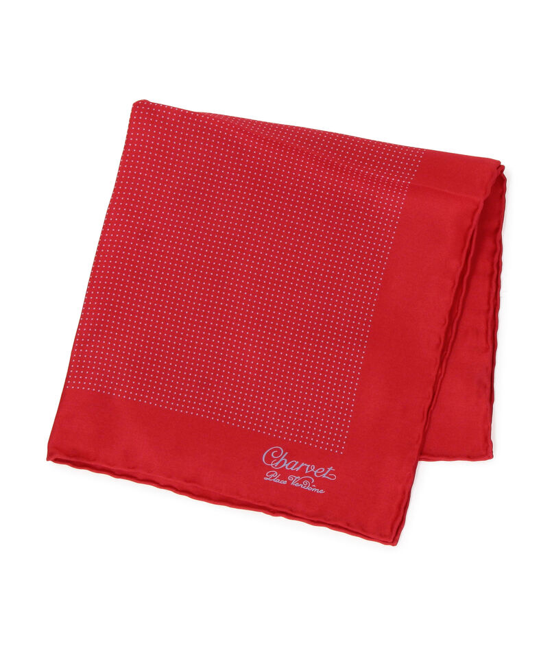 Charvet シルクプリント ポケットチーフ