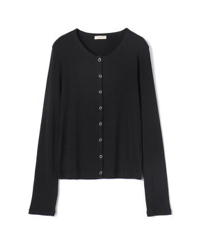 スモールライトリブ クルーネックカーディガン