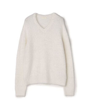 シルクカシミヤヘアリー Vネックプルオーバー