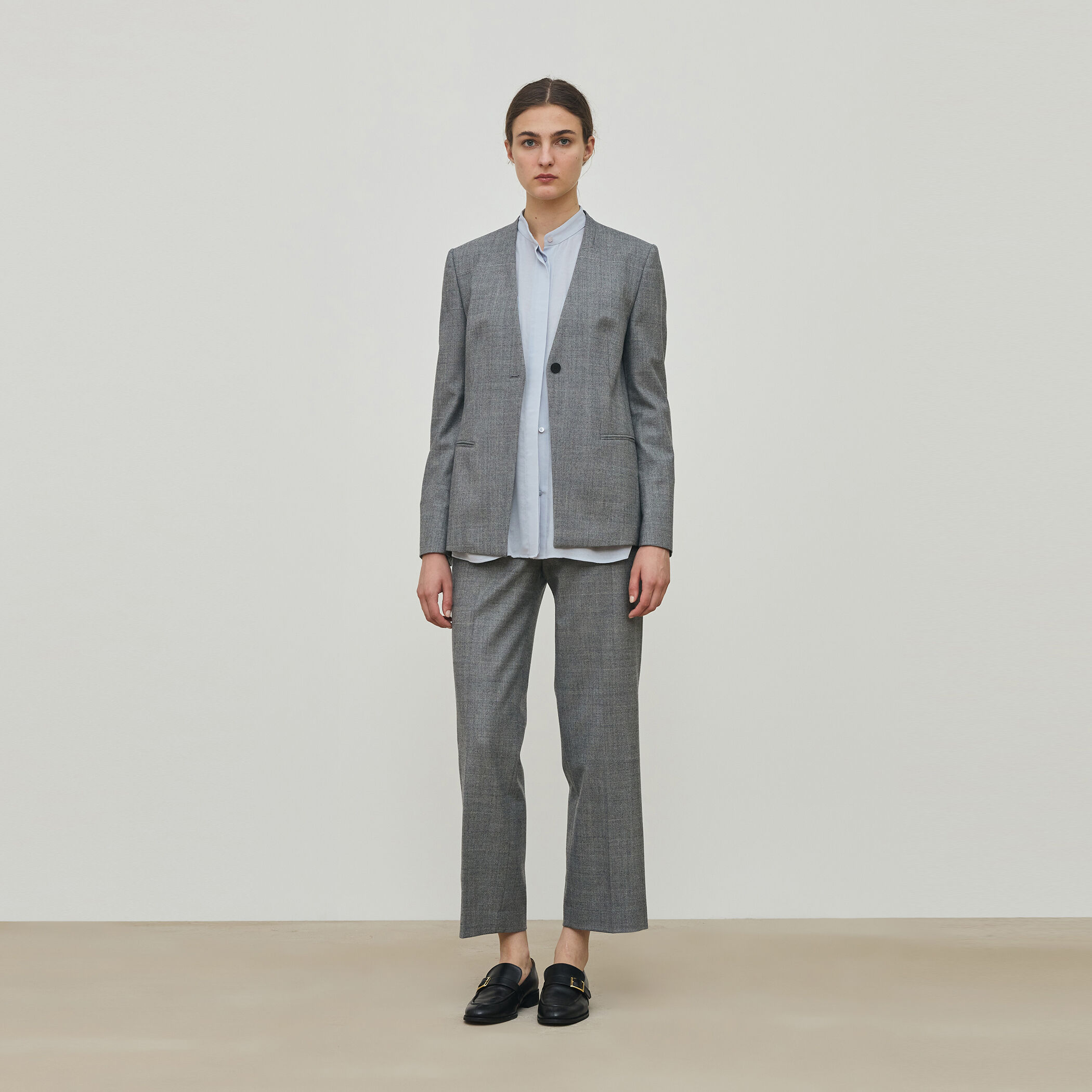 トゥモローランド　グレー　ストレッチ素材　サイズ36(S) セール】 ストレッチ天竺 レイヤードカットソー （カットソー