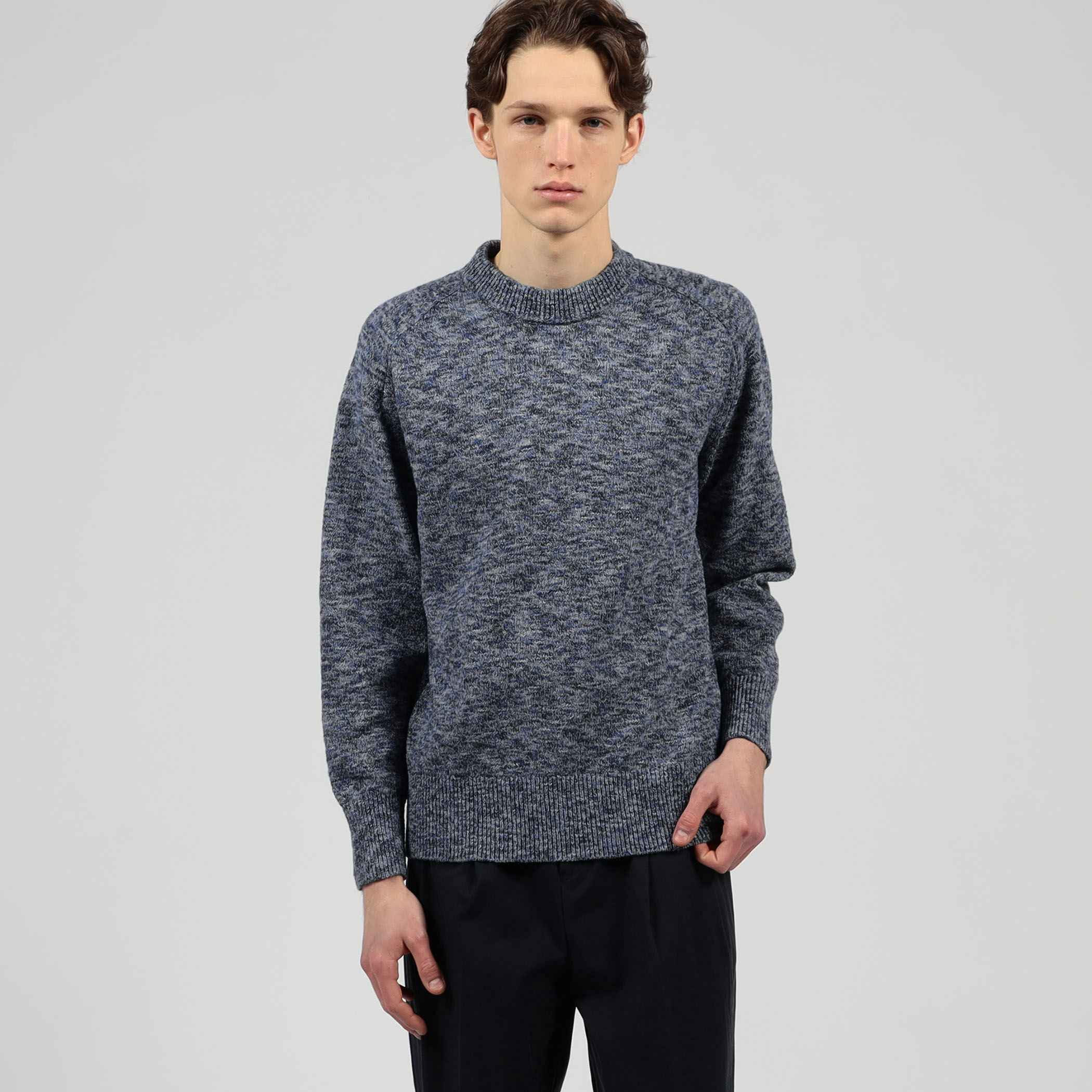 TOMORROWLAND tricot コットンナイロンメランジニット クルーネック