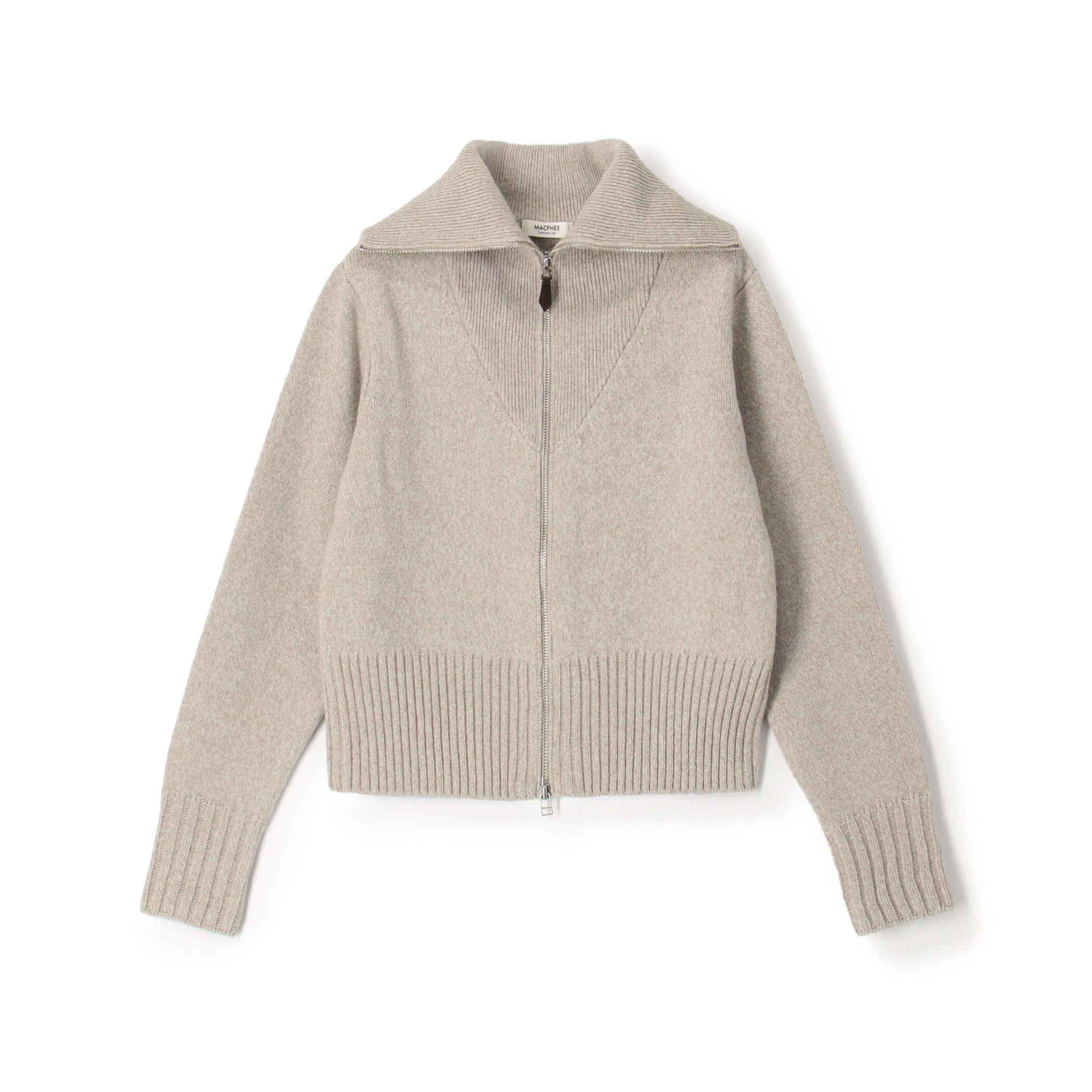 新品未使用！店頭完売！MACPHEE シルバーラメ ジップアップ カーディガン NZ LAMBS ジップアップカーディガン｜トゥモローランド 公式通販